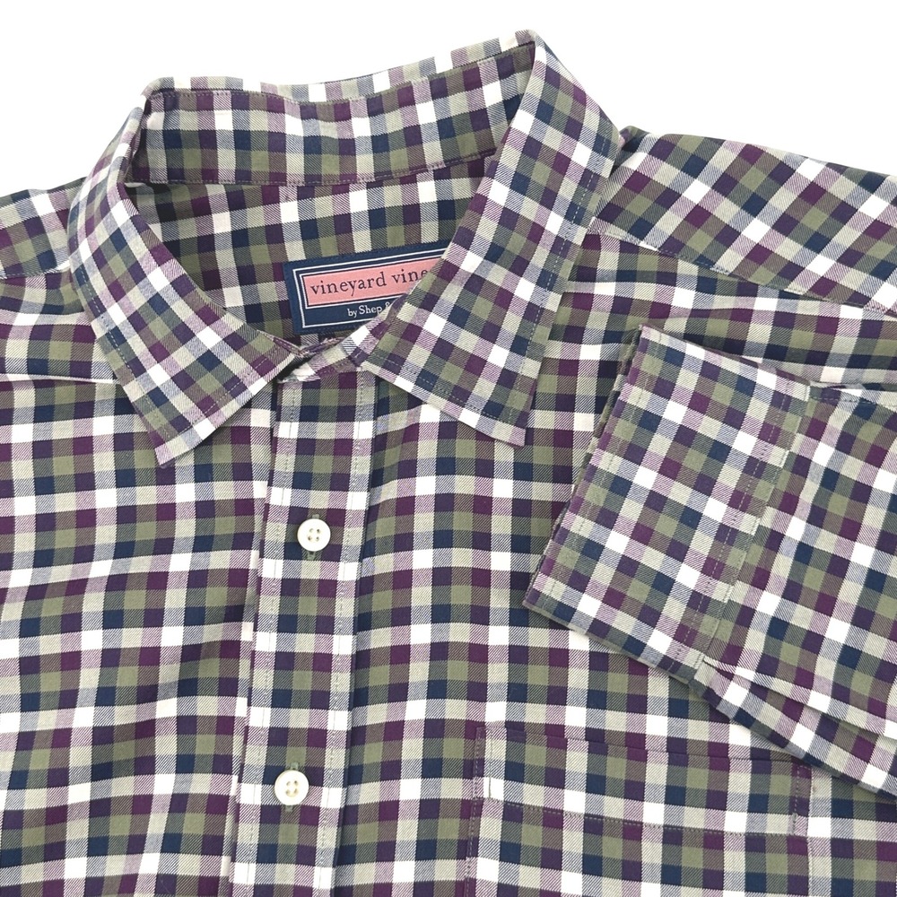 Vineyard Vines Taylor Shirt Mens L Long Sleeve Plaid Button Down Casual